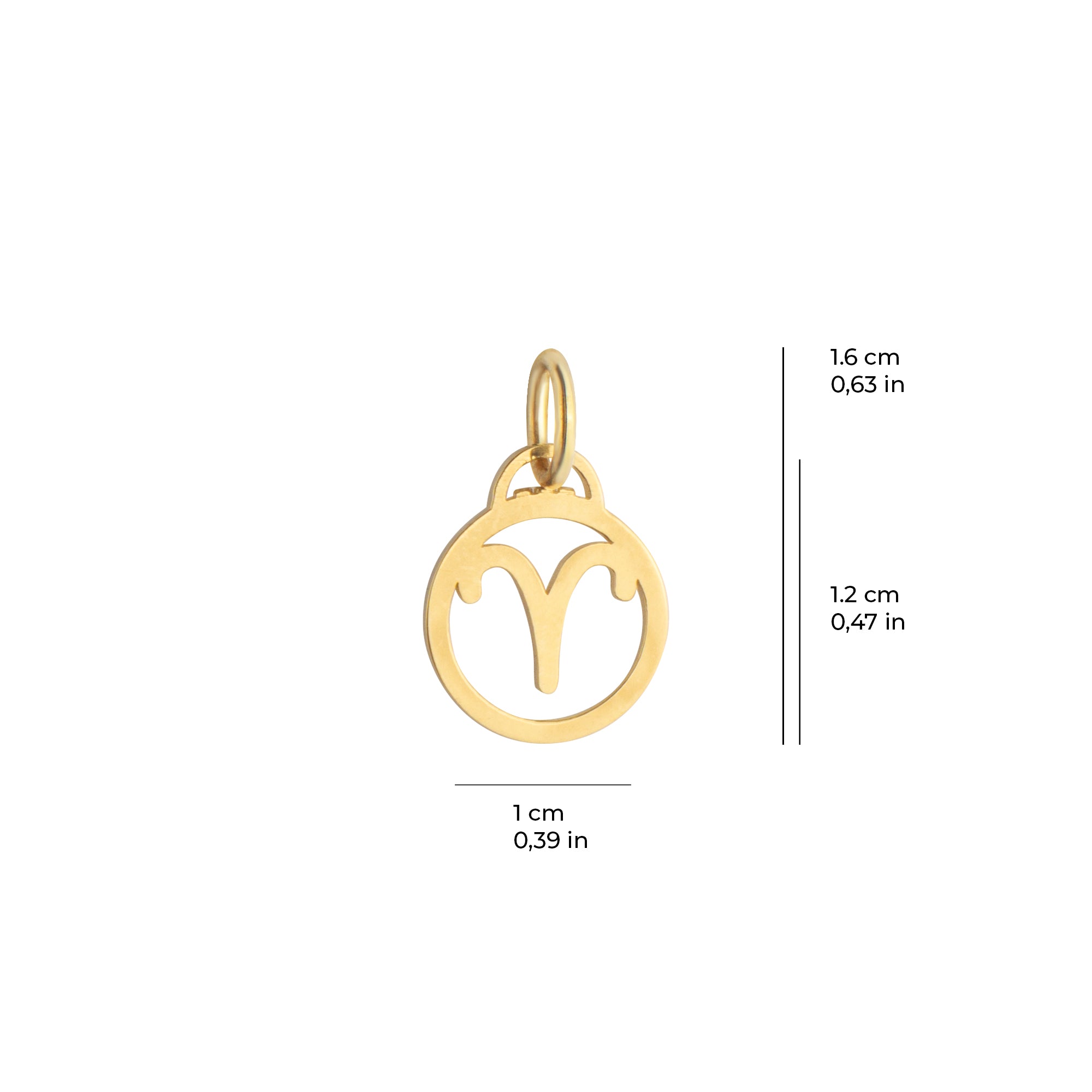 Altın Koç Burcu Kolye Ucu 14 Ayar