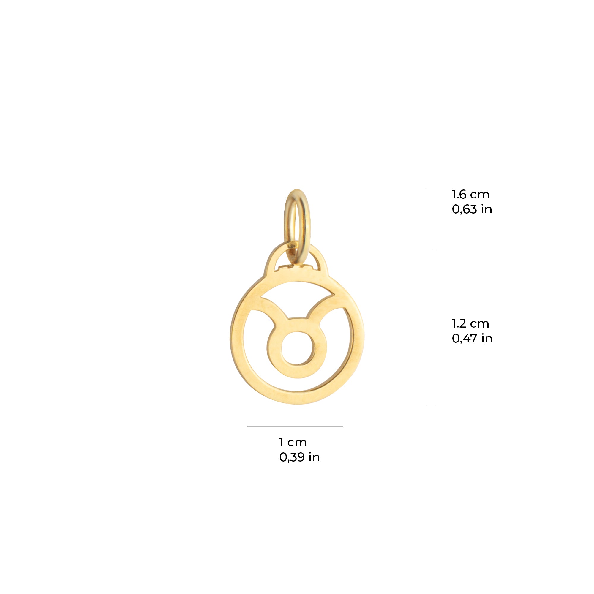 Altın Boğa Burcu Kolye Ucu 14 Ayar