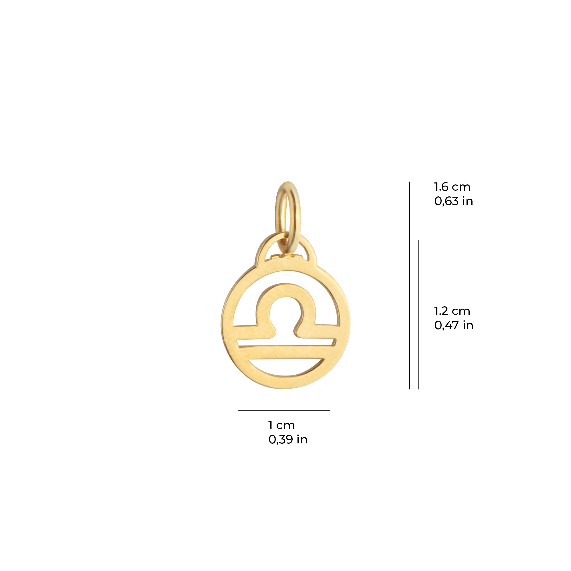 Altın Terazi Burcu Kolye Ucu 14 Ayar