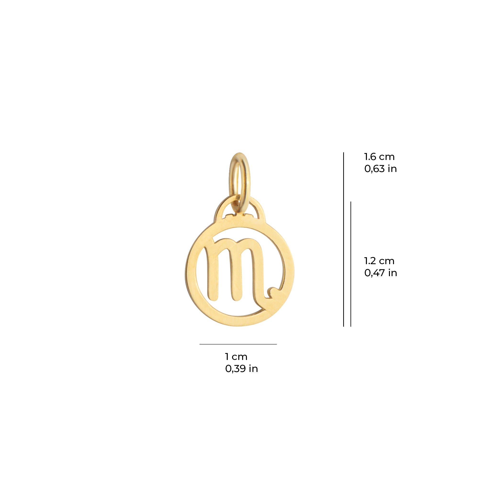 Altın Akrep Burcu Kolye Ucu 14 Ayar