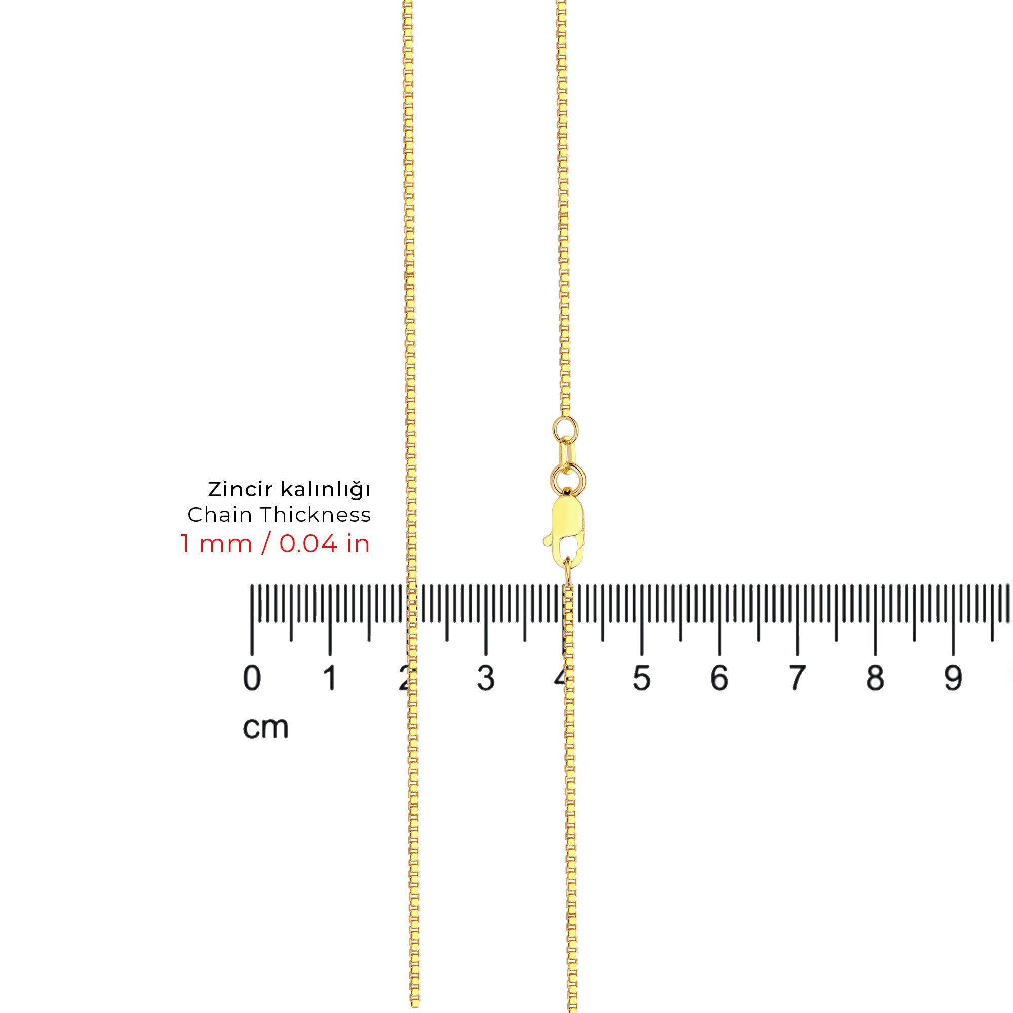 Küp Altın Zincir 14 Ayar