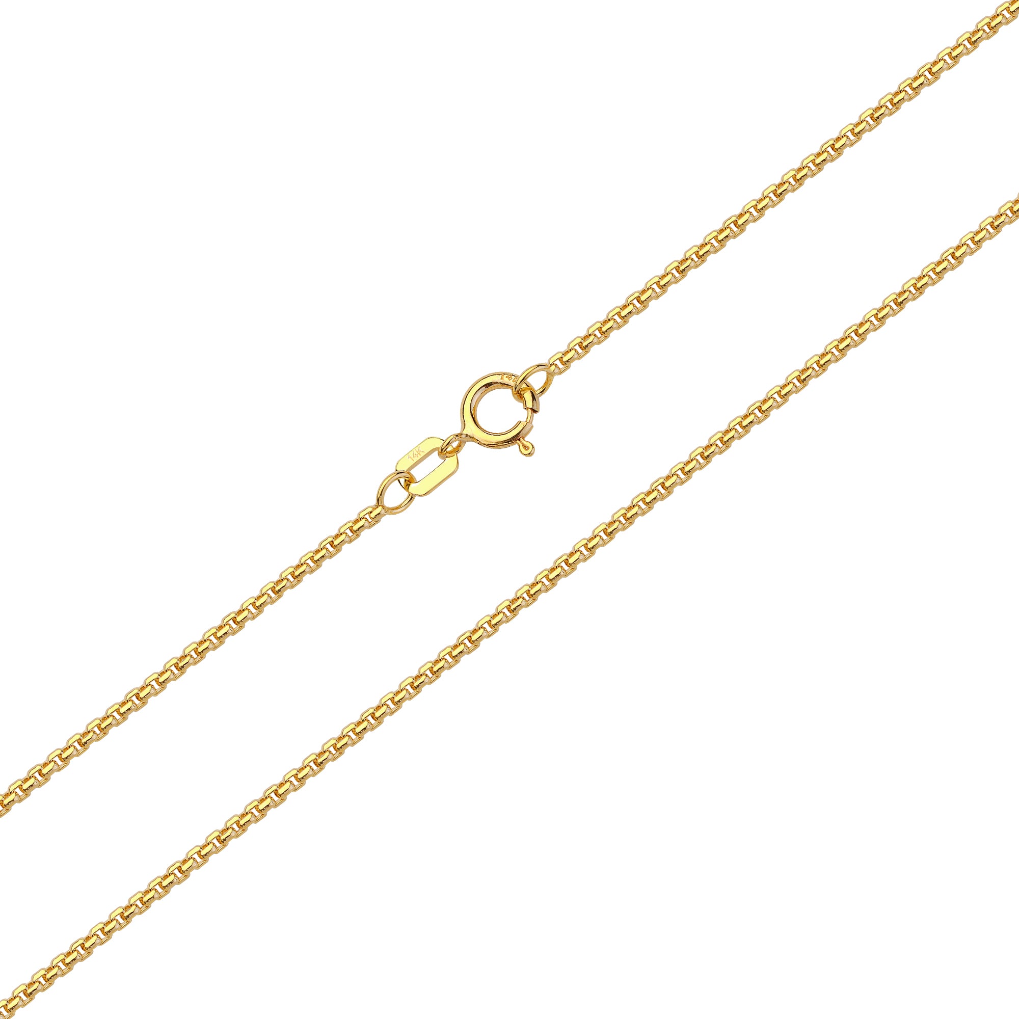 Traşlı Küp Altın Zincir 14 Ayar