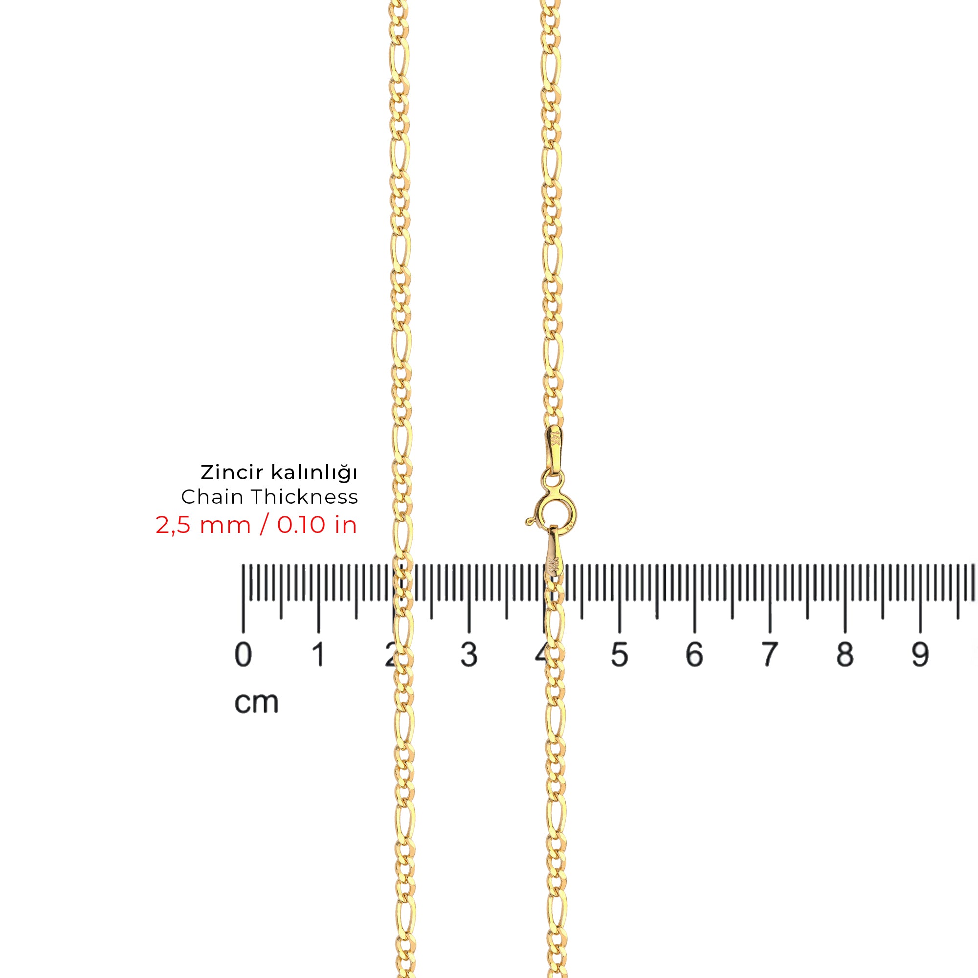 Figaro Altın Zincir 14 Ayar