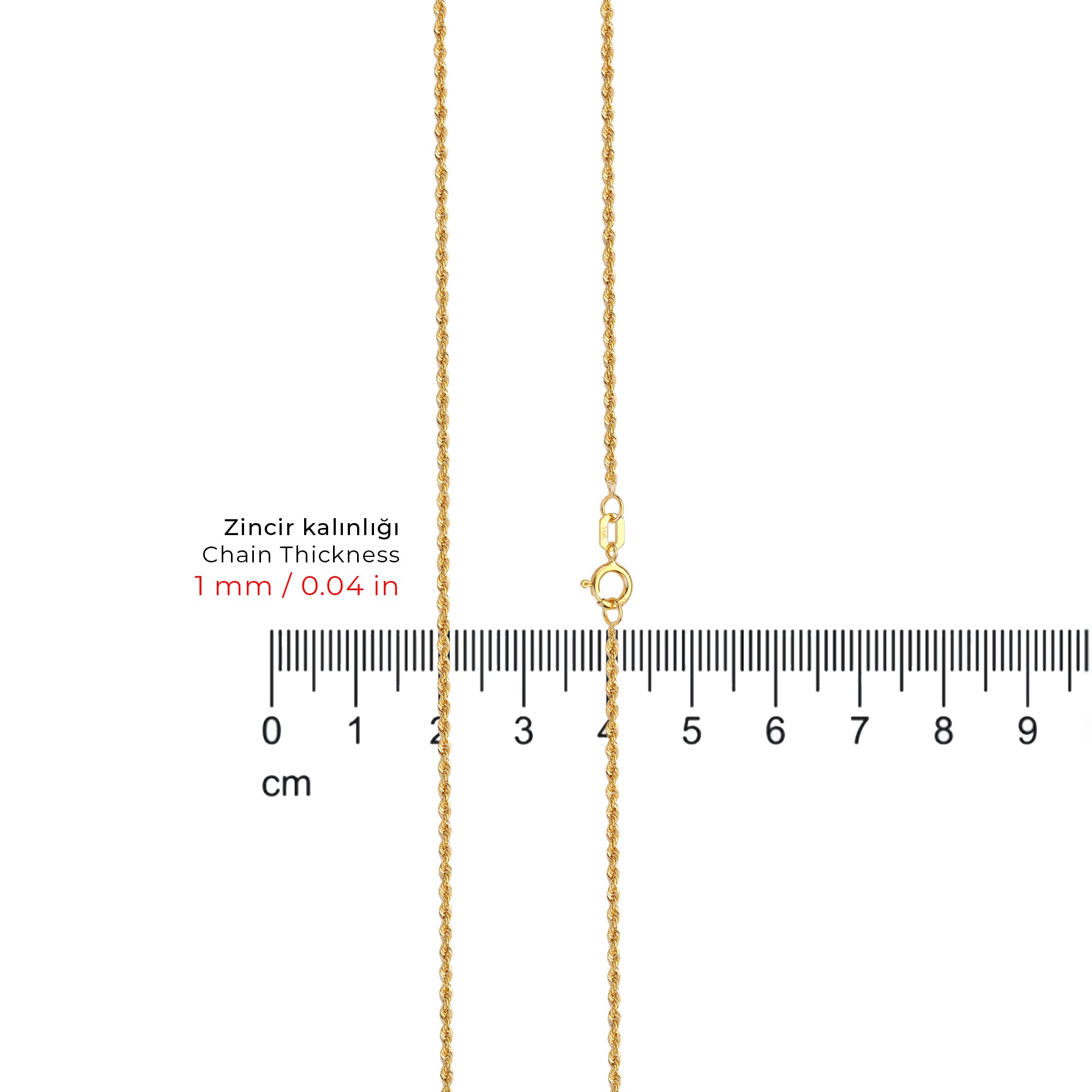 Halat Altın Zincir 14 Ayar