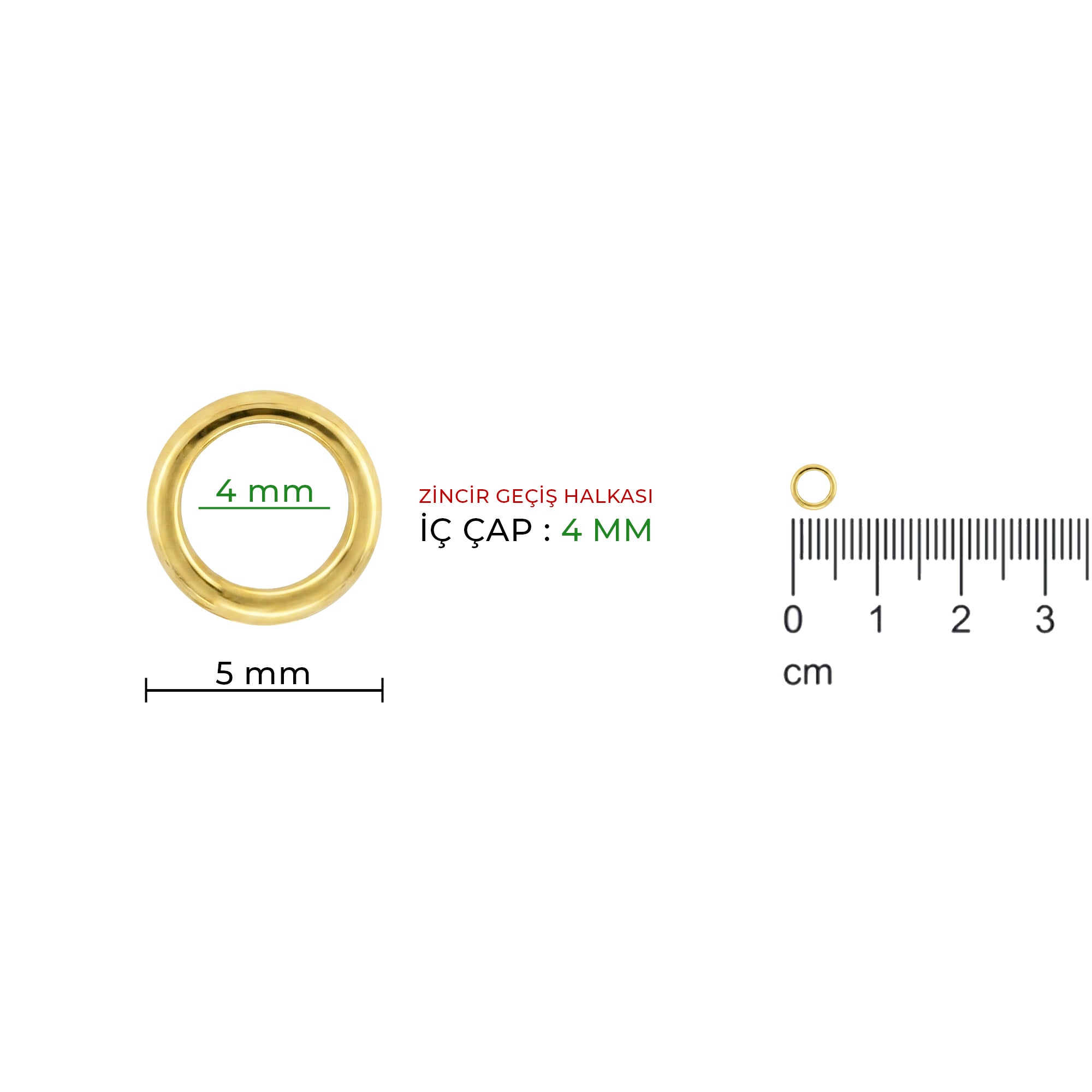 Kutup Yıldızı Altın Kolye Ucu 14 Ayar