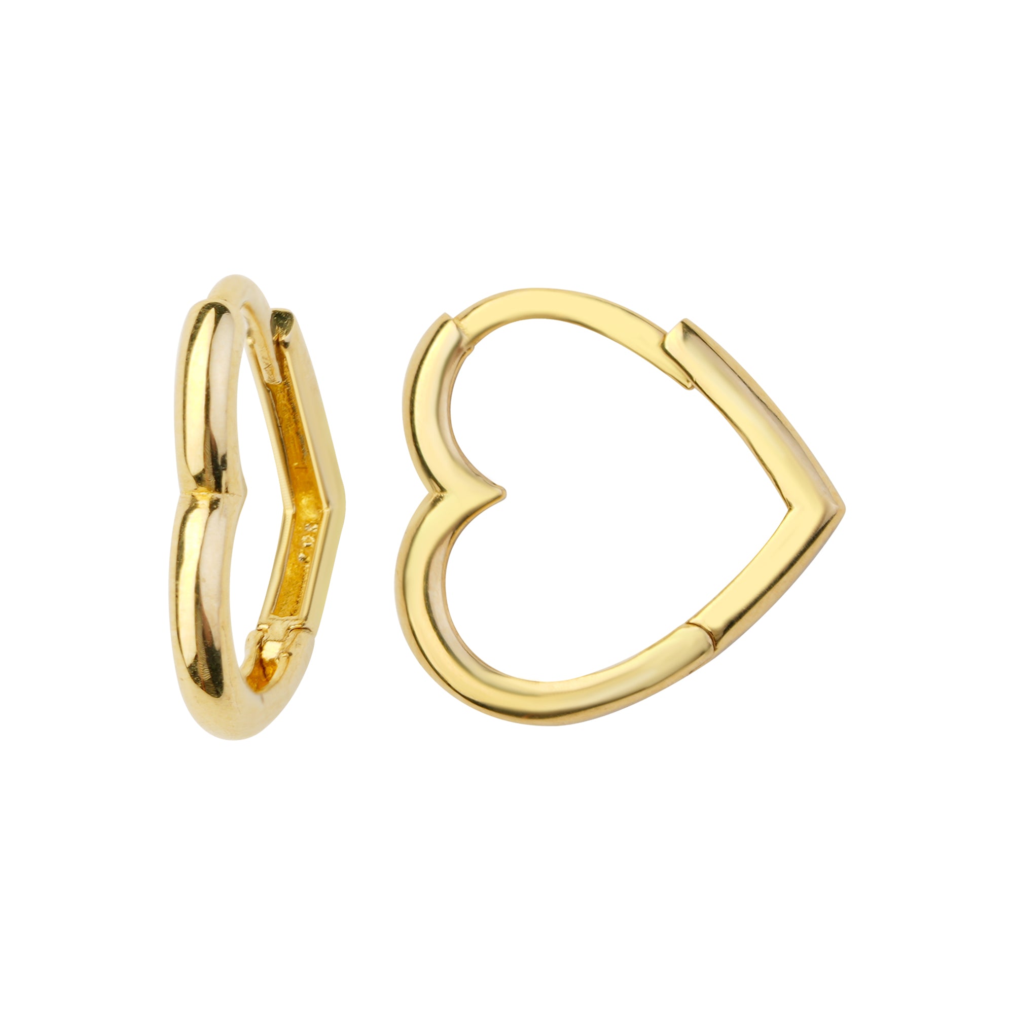 Kalp Halka Altın Küpe 14 Ayar