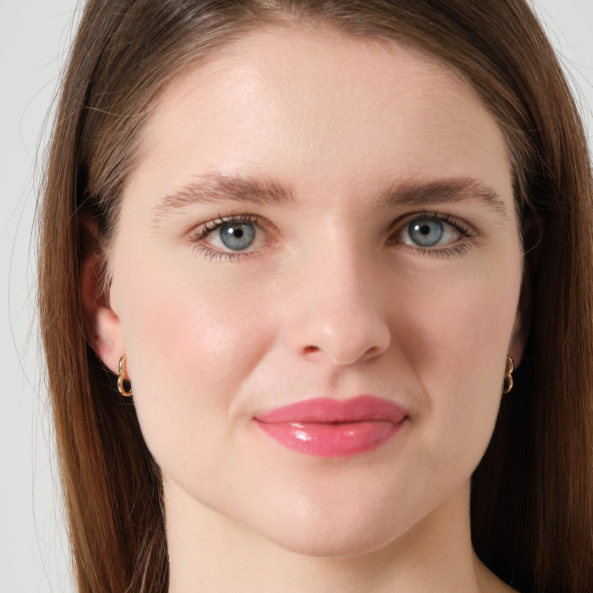 Kalp Halka Altın Küpe 14 Ayar