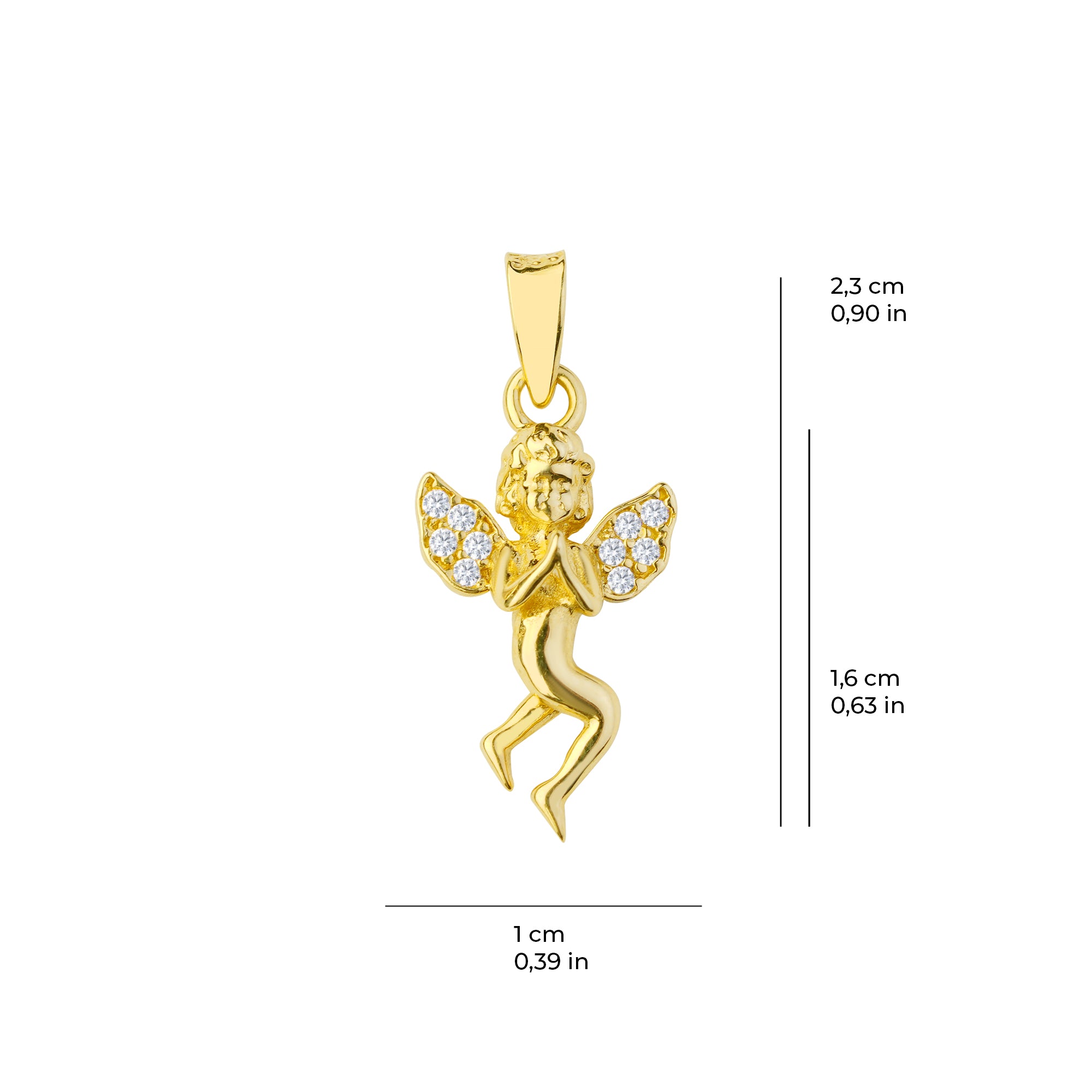 Melek Kolye Ucu 14 Ayar