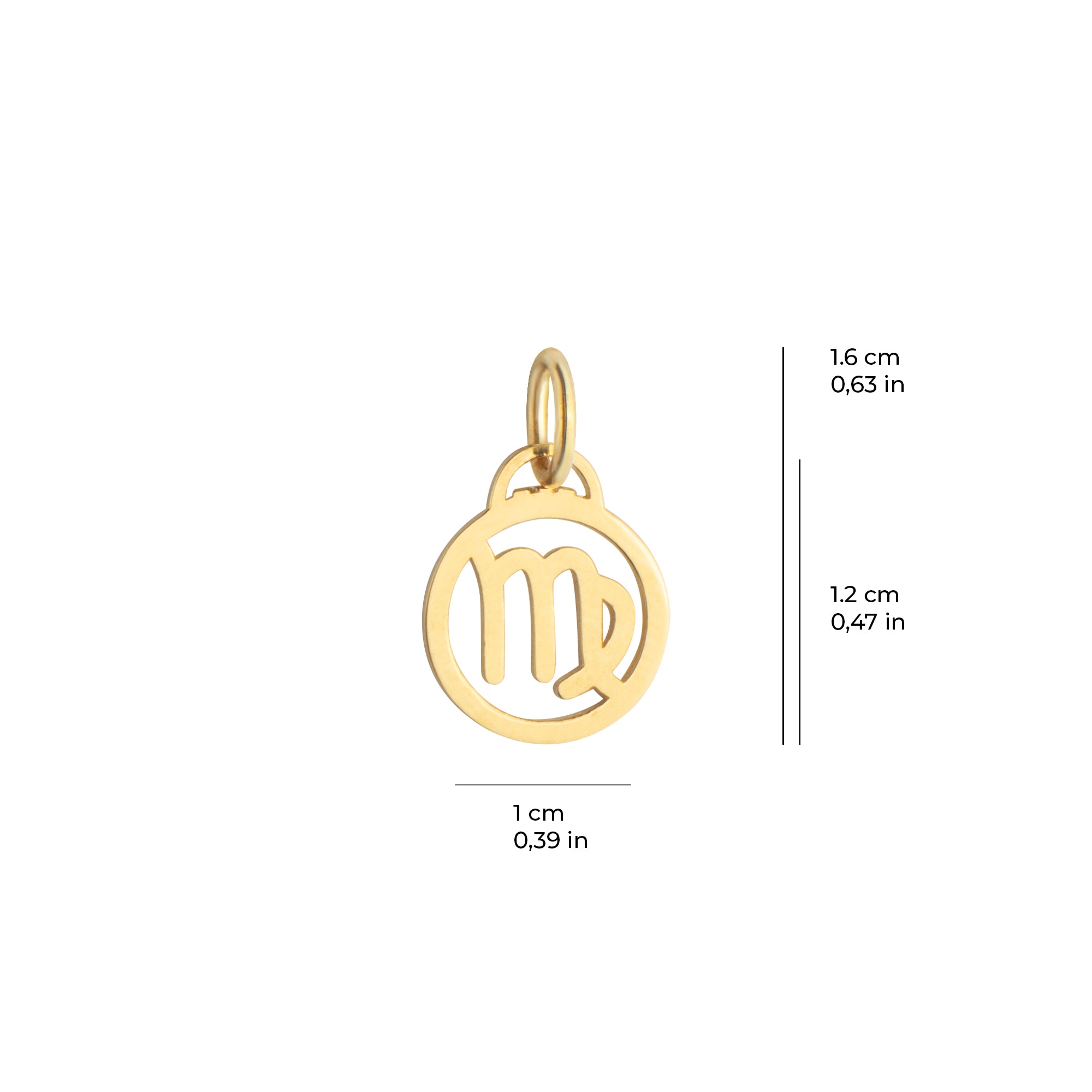 Altın Başak Burcu Kolye Ucu 14 Ayar