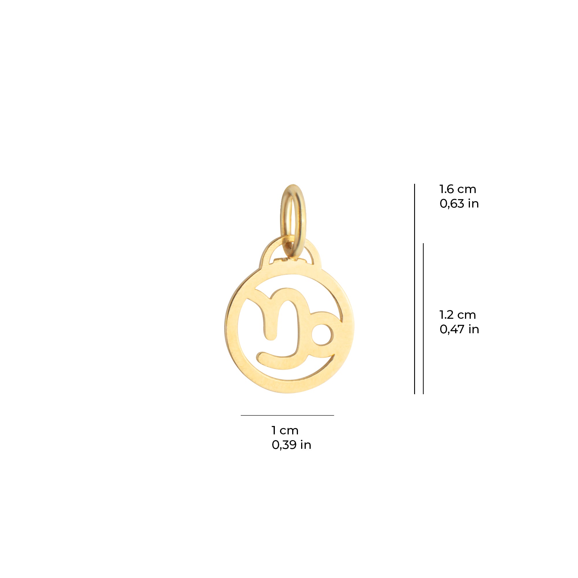 Altın Oğlak Burcu Kolye Ucu 14 Ayar