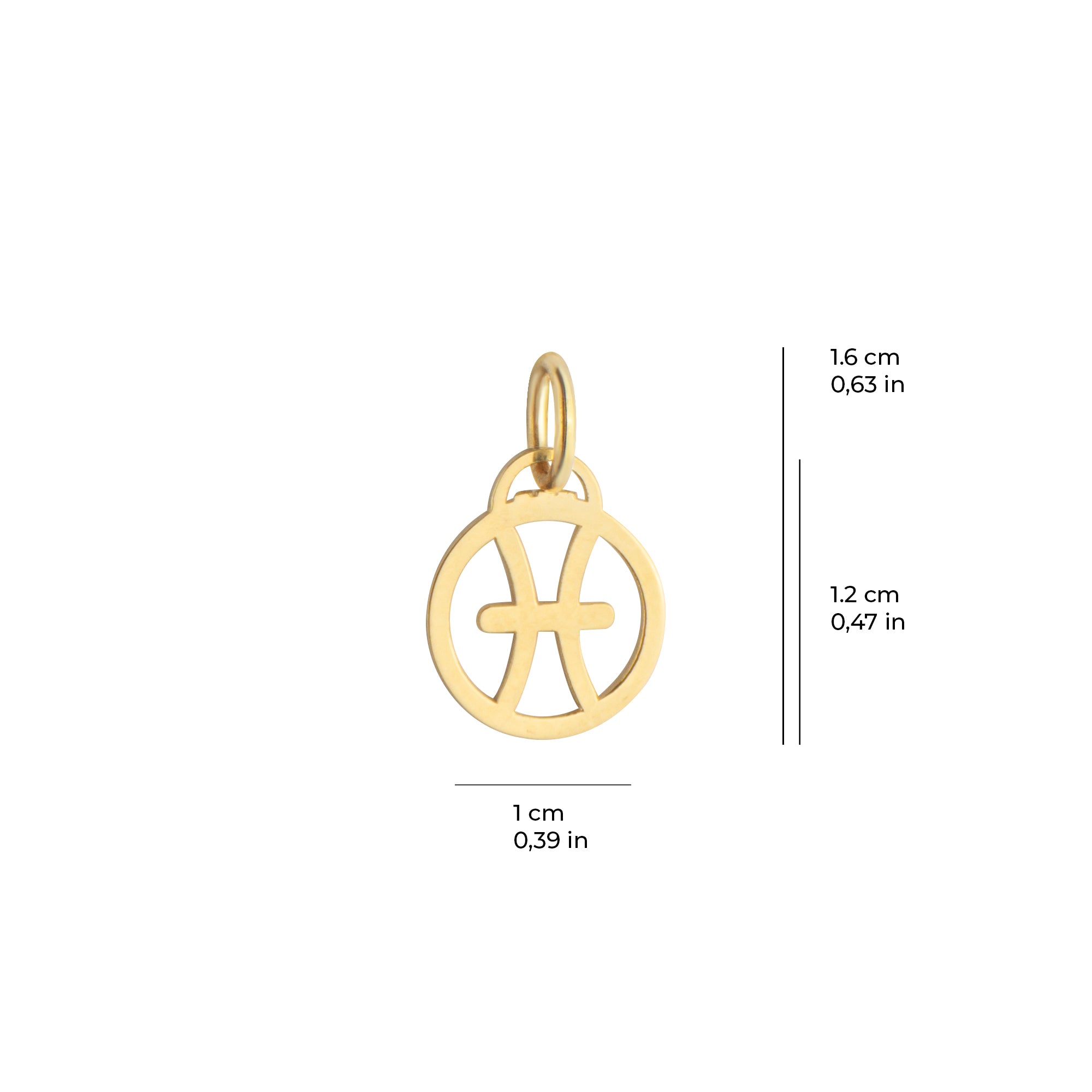 Altın Balık Burcu Kolye Ucu 14 Ayar