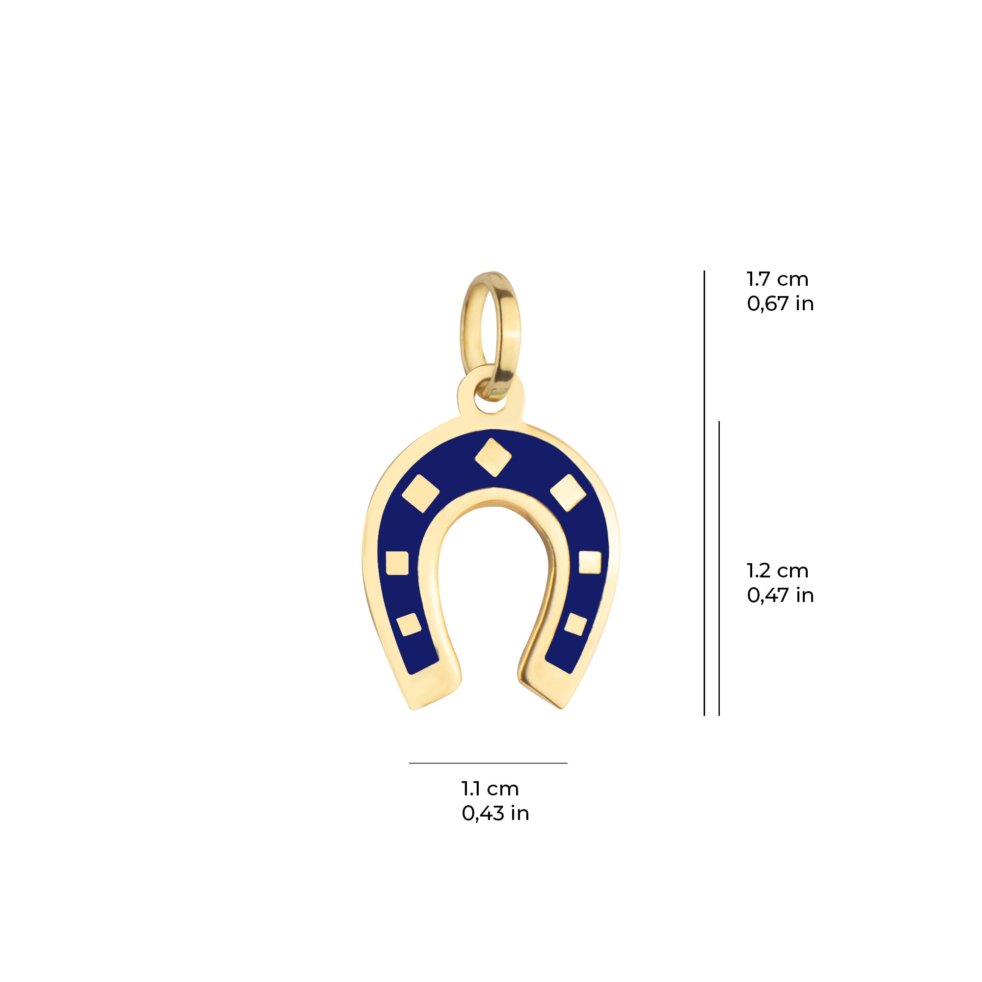 Nal Kolye Ucu Mineli Altın 14 Ayar