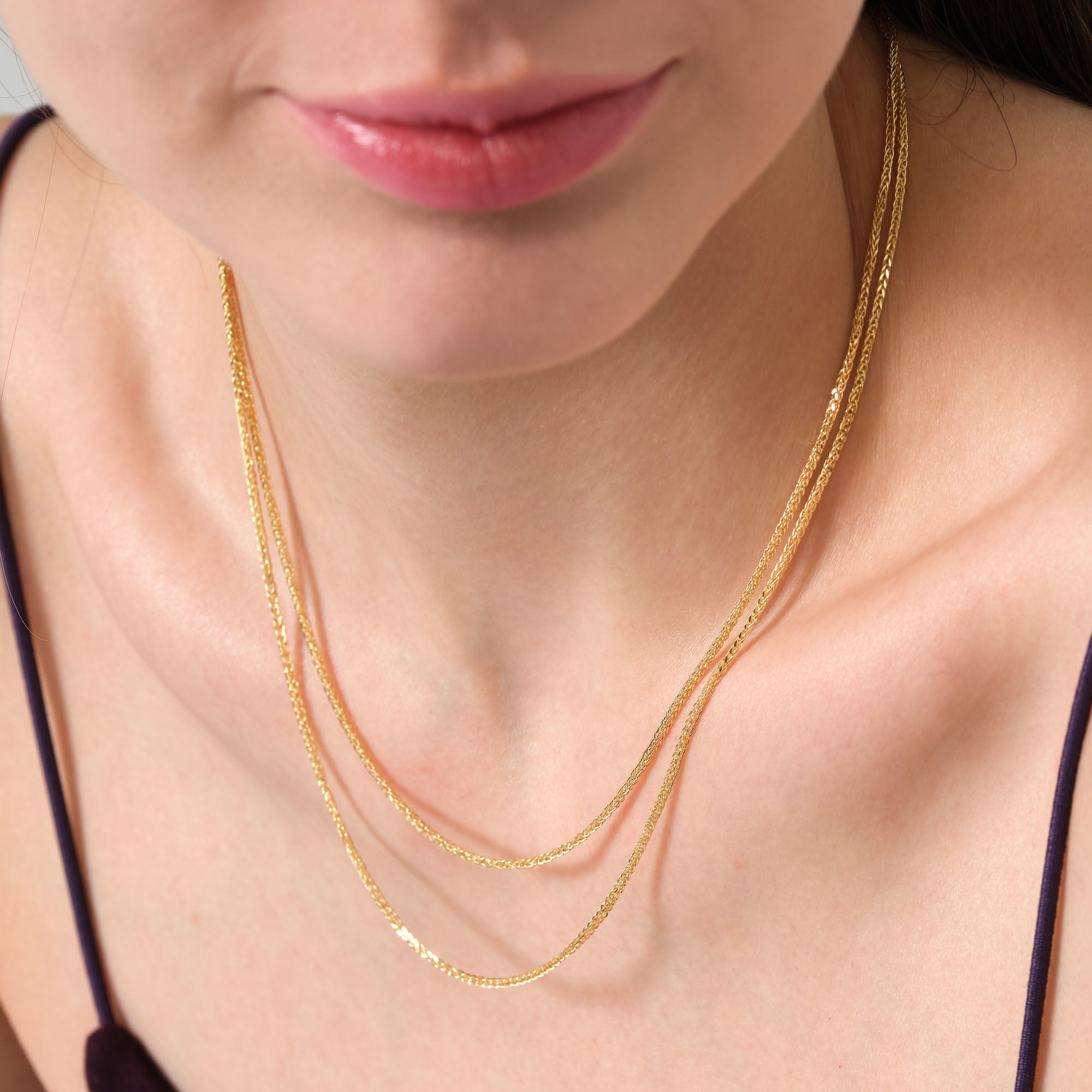 Wheat Altın Zincir Kolye 14 Ayar