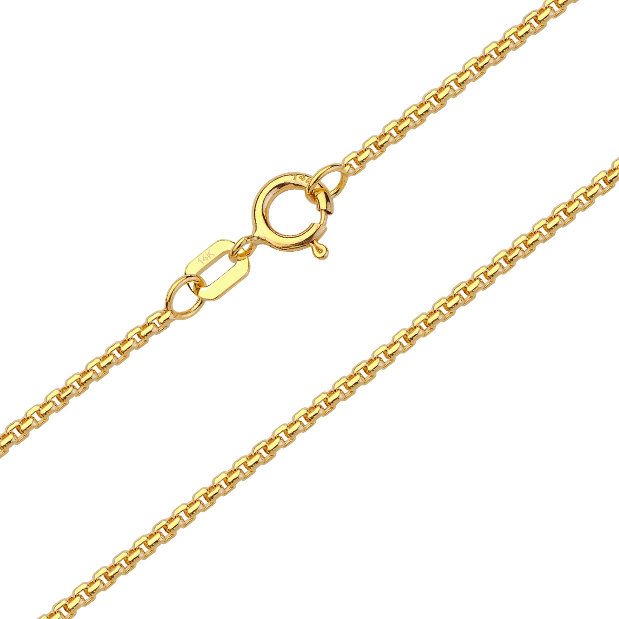 Traşlı Küp Altın Zincir 14 Ayar